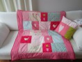 Baby-Patchworkdecke mit Namen